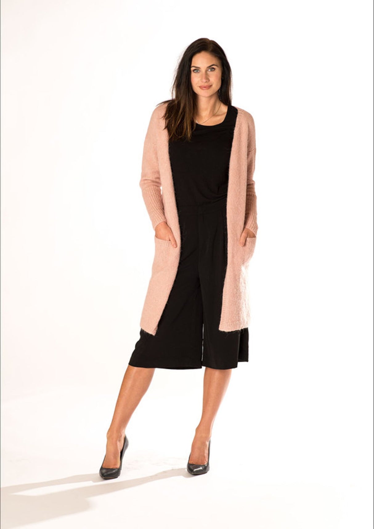 Lange Strickjacke