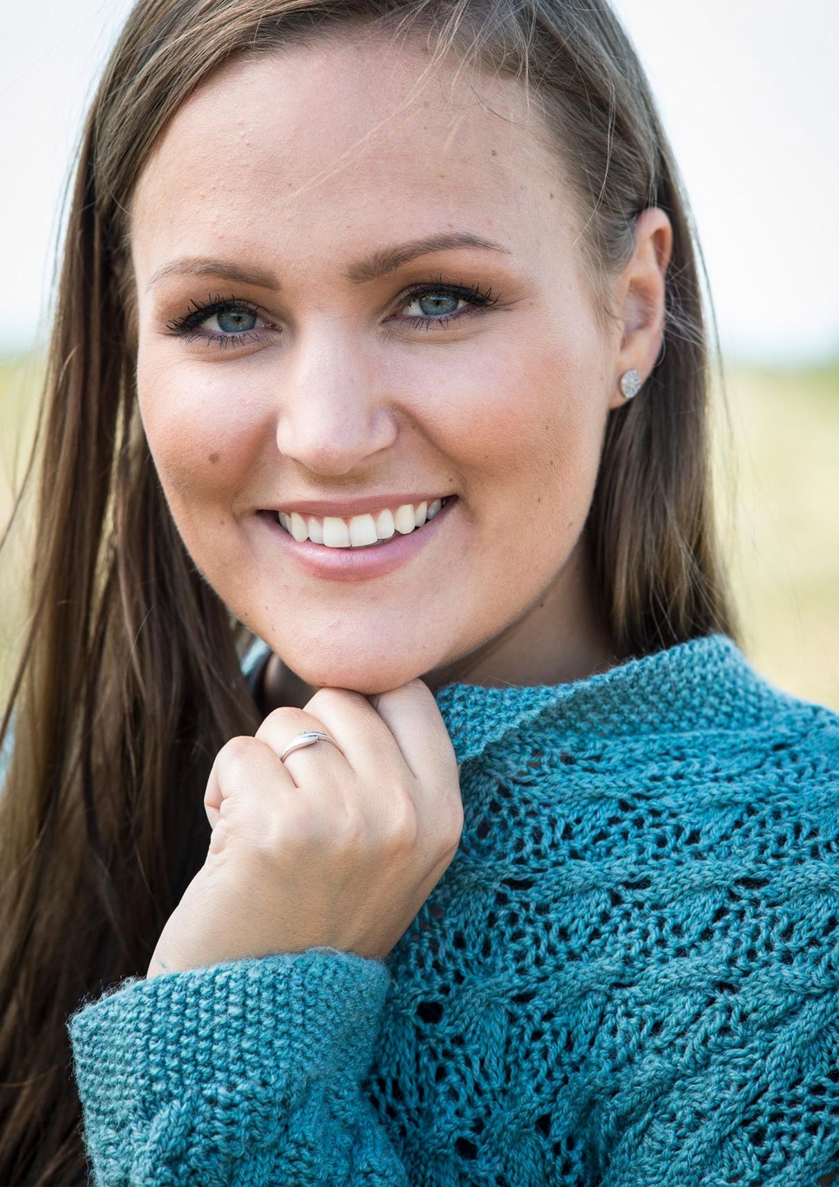 Strickjacke mit Spitzenmuster