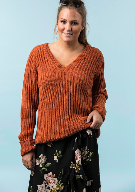 Klassischer Pullover mit V-Ausschnitt