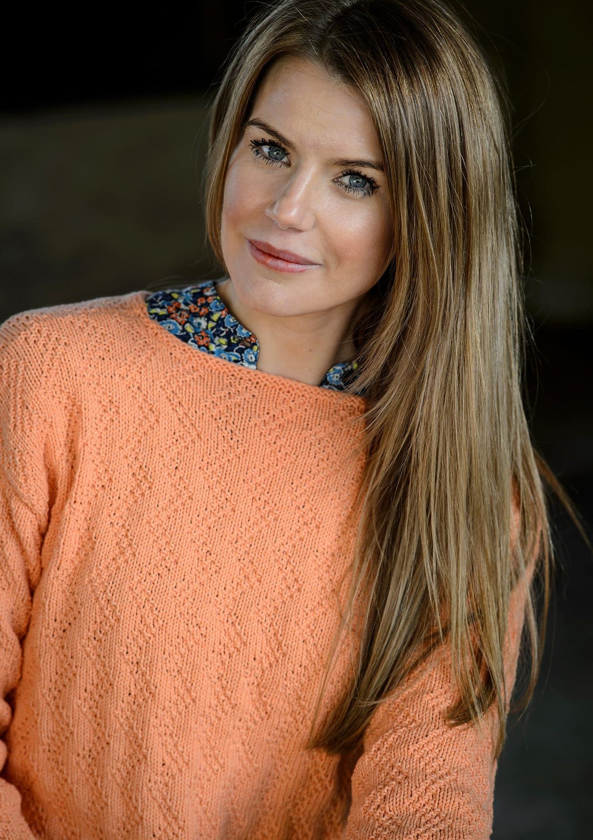 Damesweater med zigzagmønster