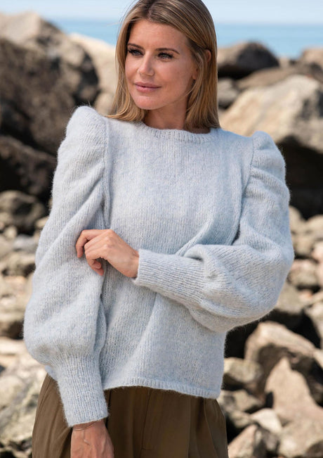 Pullover mit gerafften Ärmelbündchen