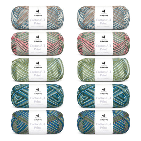 ANYDAY Cotton 8/4 Print Colorbag 10 Stück