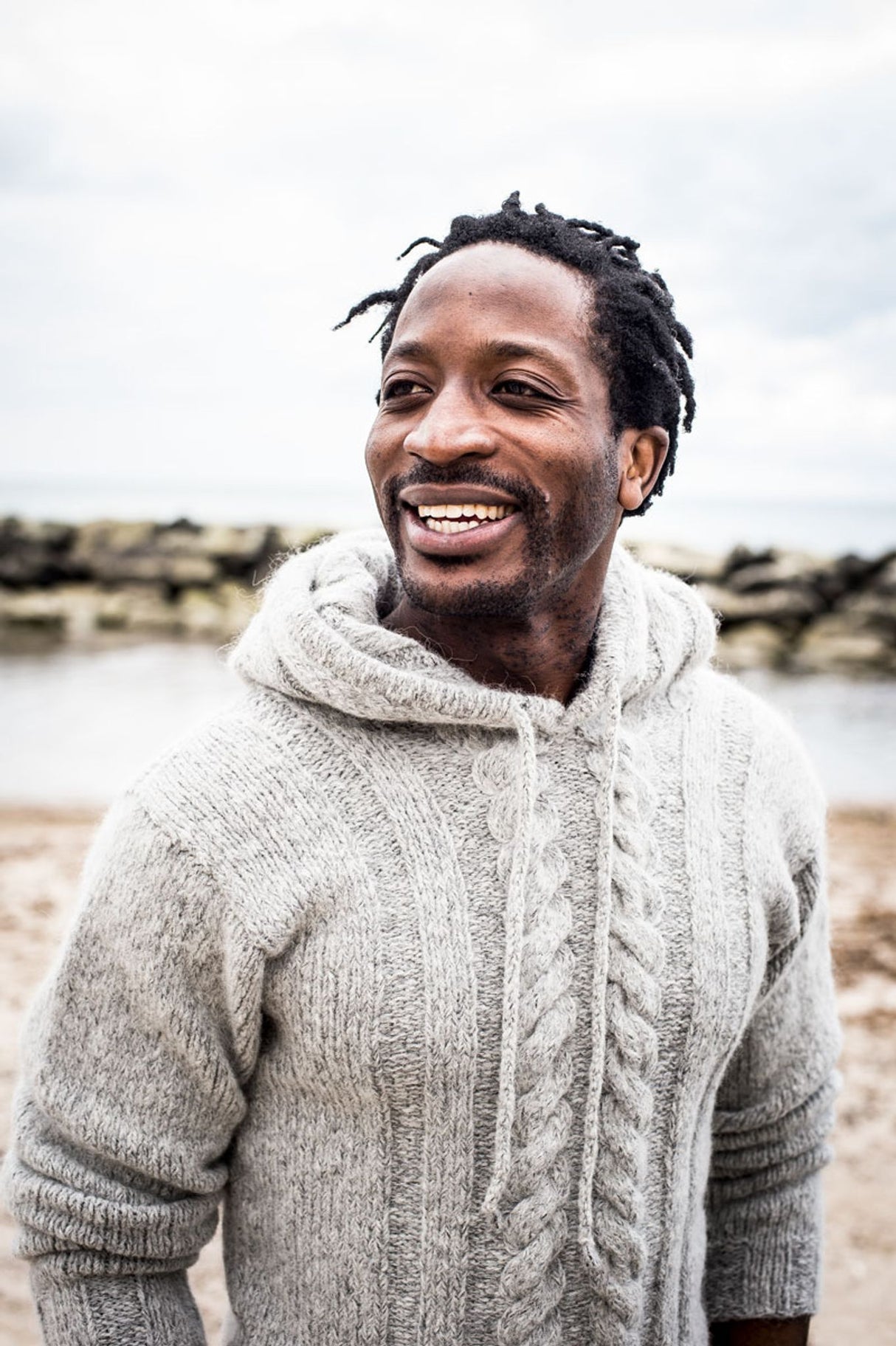 Herresweater med hætte