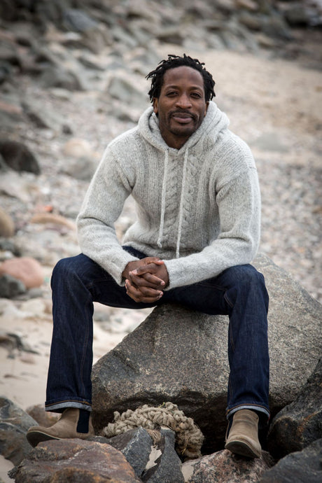 Herresweater med hætte