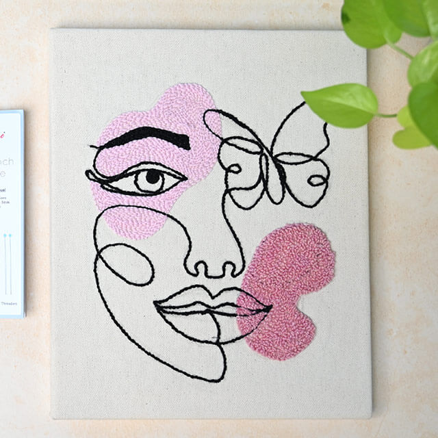 Punch-Needle-Rechteckrahmen 2 Stk