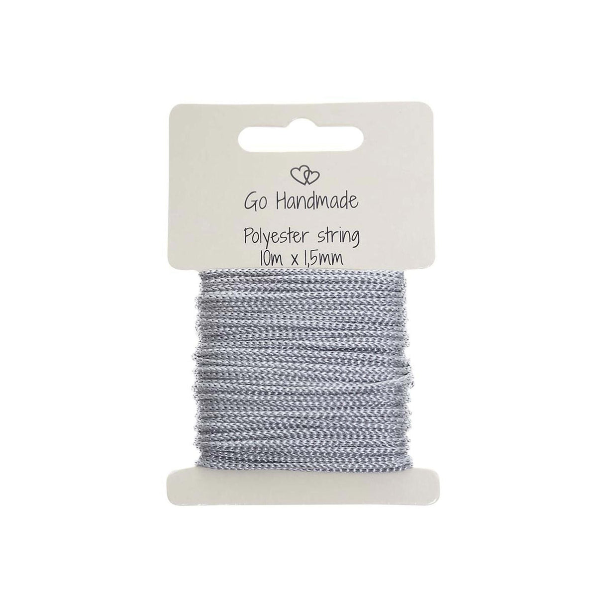 Go Handmade Polyestersnover 10 m x 1,5 mm grau