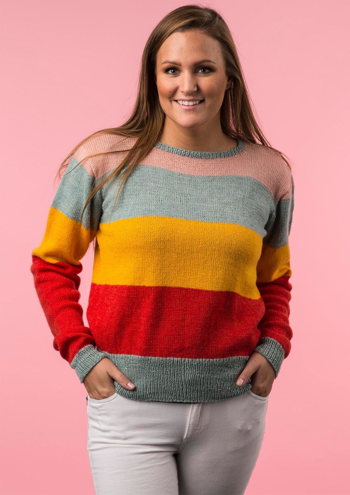 Streifenbluse in vier Farben