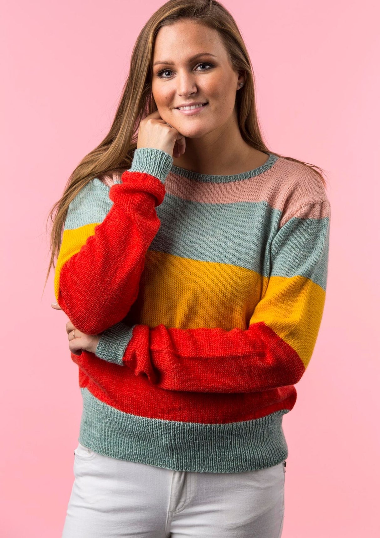 Streifenbluse in vier Farben