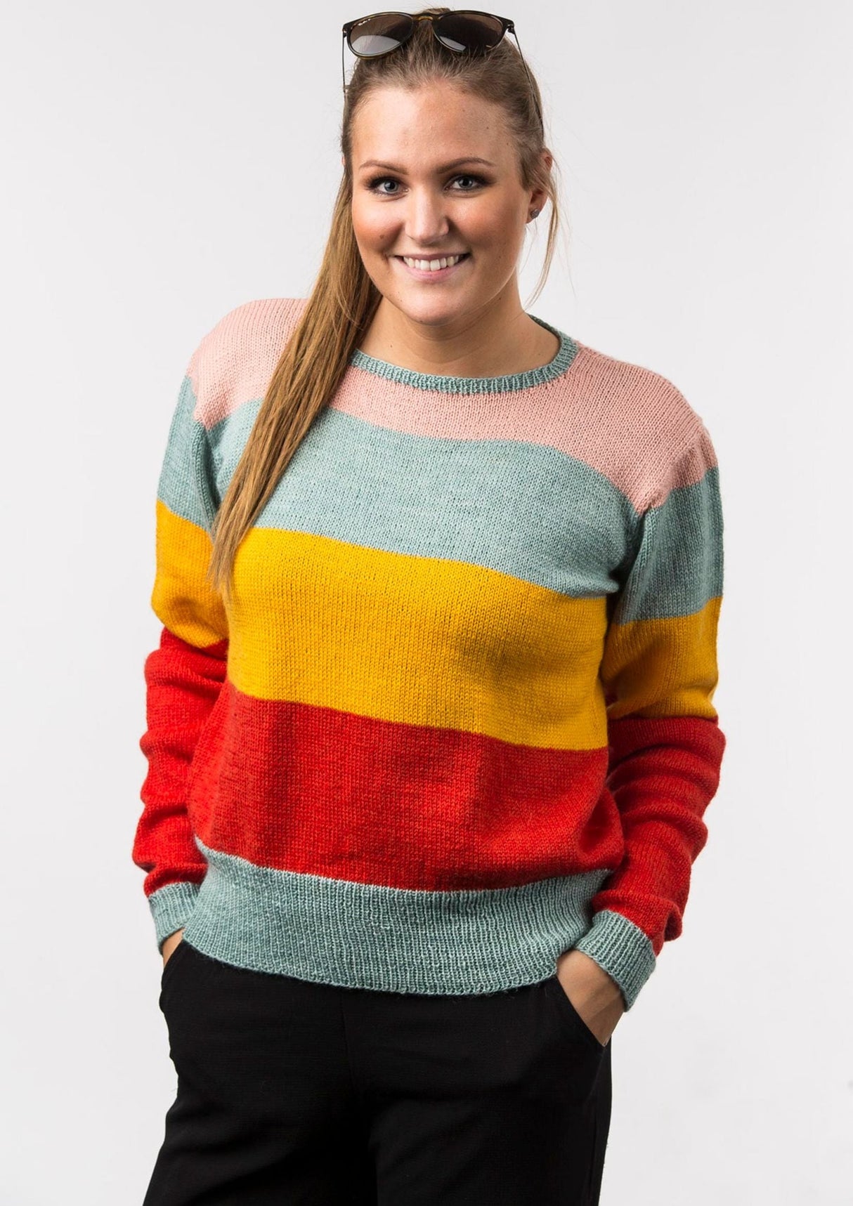 Streifenbluse in vier Farben