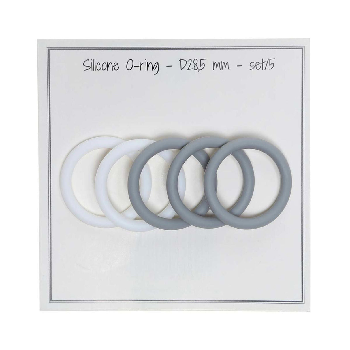 Go Handmade O-Ring in Silikon 28,5 mm Ø 5 Stcs. Weiß grau