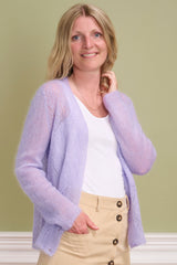 Strickjacke mit Spitzenmuster