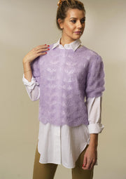 Bluse mit Spitzenmuster