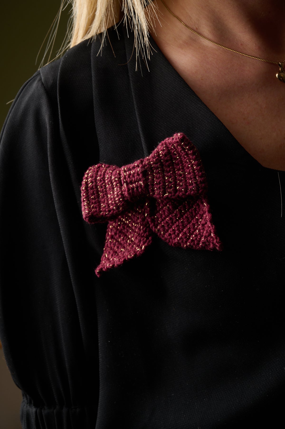 Gehäkelte Schleife - Shiny Style Weihnachten