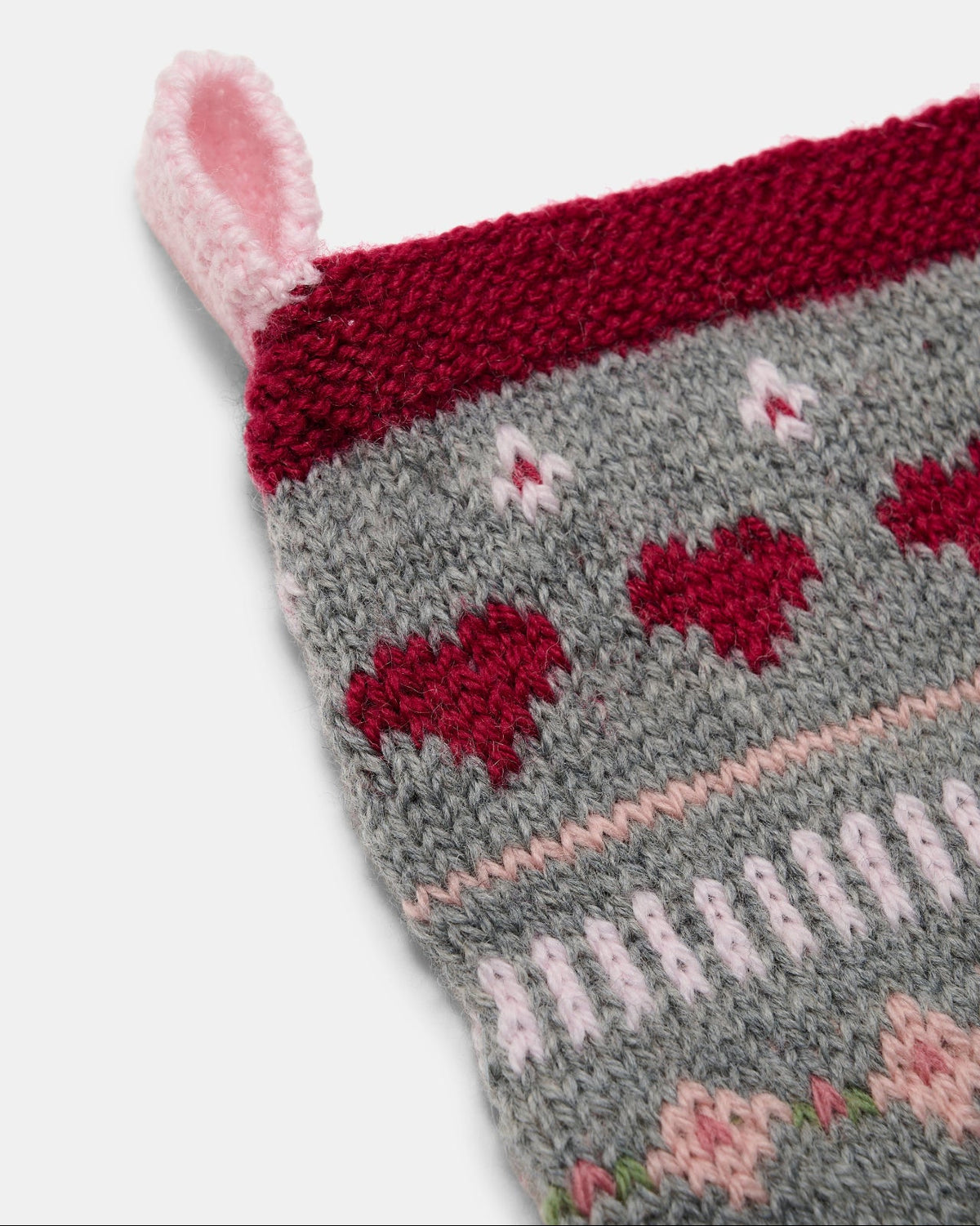 LF02 - gestrickte Weihnachtssocke mit Weihnachtsgänsen