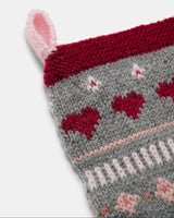 LF02 - gestrickte Weihnachtssocke mit Weihnachtsgänsen