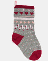 LF02 - gestrickte Weihnachtssocke mit Weihnachtsgänsen