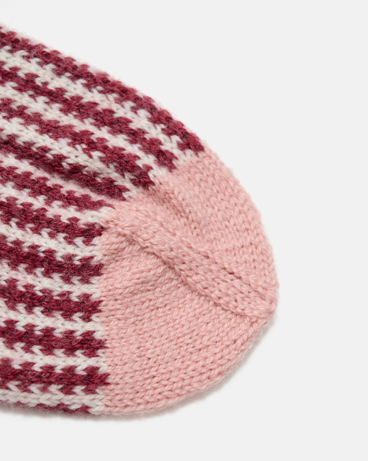 LF06 - gestrickte Weihnachtssocke mit Nisseranking und Muster