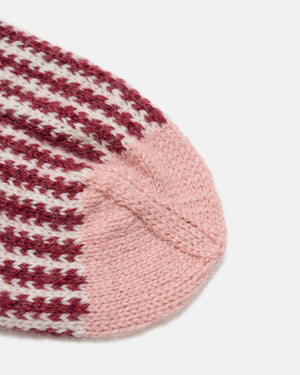 LF06 - gestrickte Weihnachtssocke mit Nisseranking und Muster