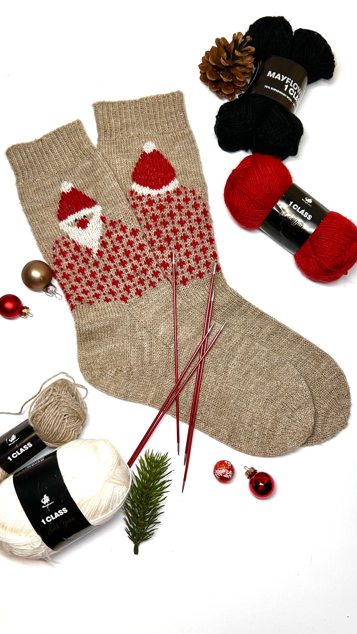 FRS12 Stricksocken 'Nikolaus'