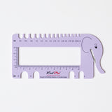 Stricknadel- und Häkelnadelmesser Elefant Blush, lila