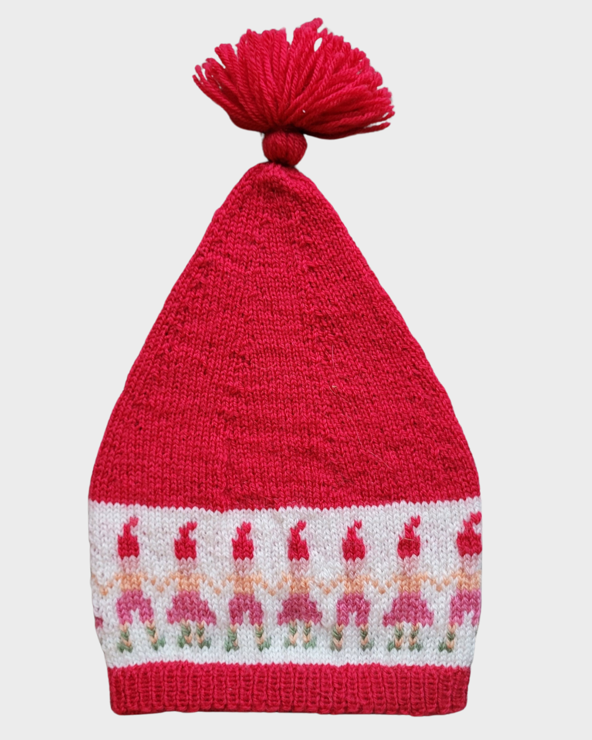 LF11 - Weihnachtsmütze mit Wichteln in hellen Farben 