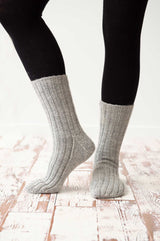 Rippenstricksocken